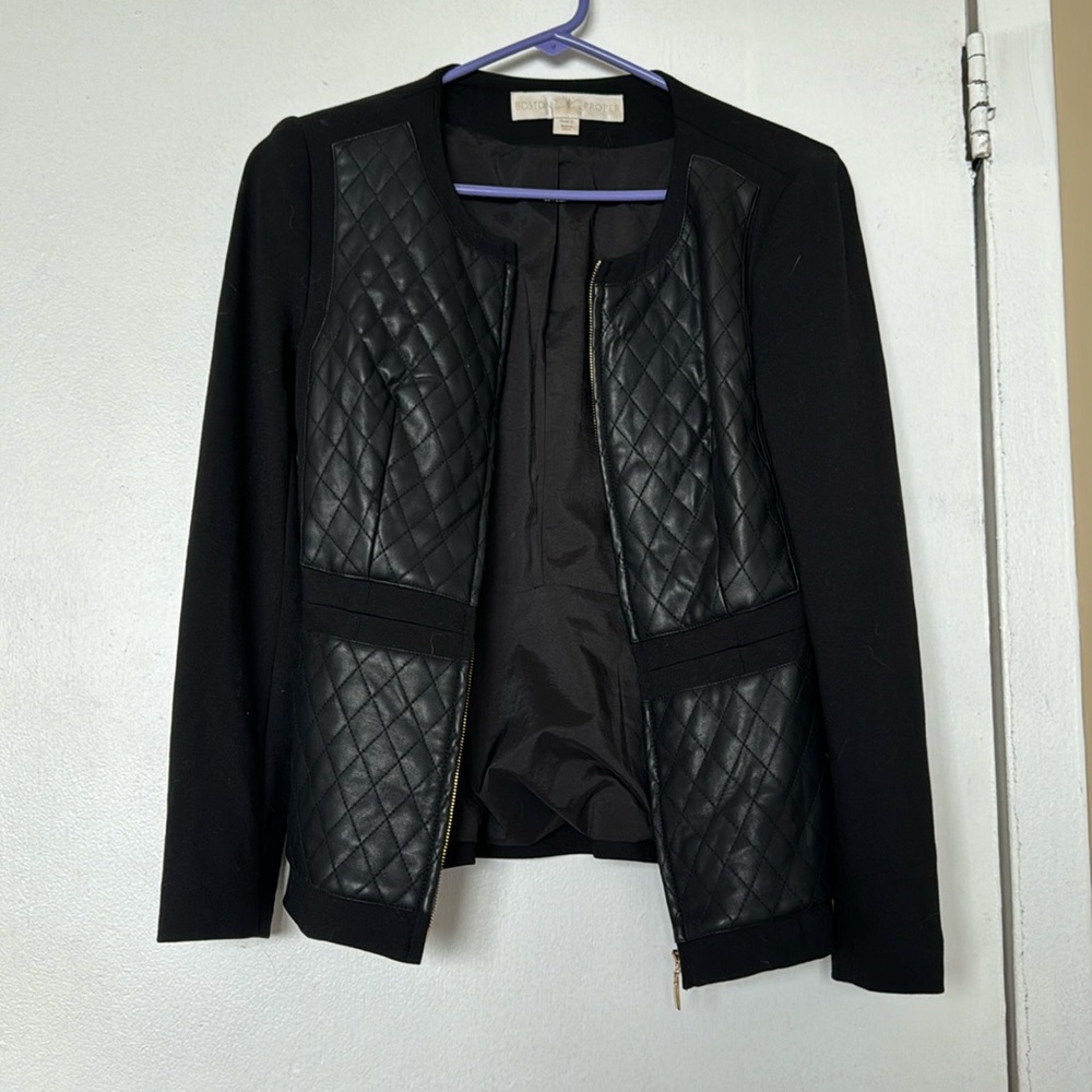 Boston Proper Black Leather Jacket